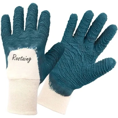 Afbeelding van Rostaing Uniseks rozen en kleine doornen, waterdicht, latex, dikke roesting, maat 08, tuinhandschoenen voor grenen, groen, blauw, M EU