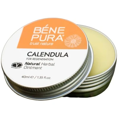 Afbeelding van BenePura Calendula Zalf voor Brandwonden, Littekens en Wonden Regenereert Kalmeert de Huid na Snijwonden Vermindert Pijn Zwelling 100% Natuurlijke Creme 40 ml