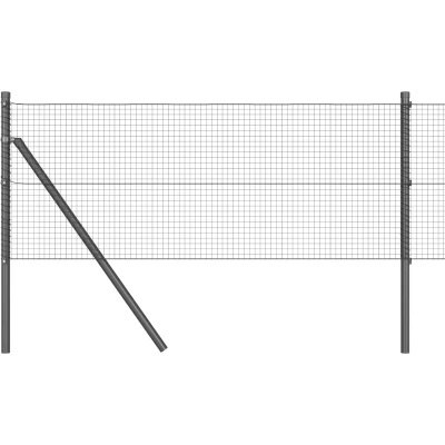 Afbeelding van vidaXL Palenspakket Set van 2 Grijs Metaal 25 x 0.5 m Duurzaam