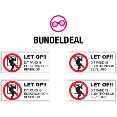 Afbeelding van Set van 4 Inbraakbeveiliging Stickers