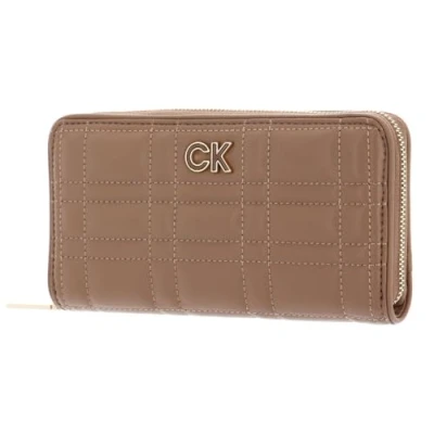 Afbeelding van Calvin Klein Re Lock Quilt Zip Around Wallet L Safari Canvas