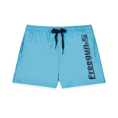 Afbeelding van FREEGUN Zwempak voor heren, strand, zwemshorts, sneldrogend, comfortabel met zakken, Blauw, S