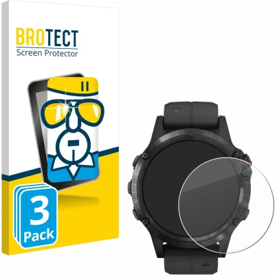 Afbeelding van BROTECT Glas Screenprotector voor Garmin Fenix 5 Plus (47 mm) Gehard Beschermglas 9H (3 Stuks)
