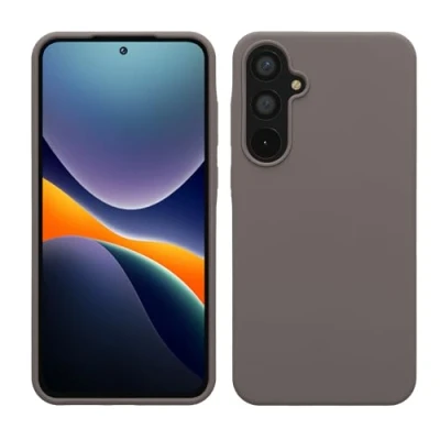 Afbeelding van kwmobile telefoonhoesje geschikt voor Samsung Galaxy A55 5G Hoesje met siliconen coating Smartphone case in steengrijs
