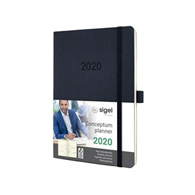 Afbeelding van SIGEL C2022 weekkalender 2020, ca. A5, zwart, softcover Conceptum andere modellen