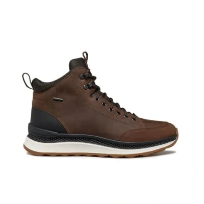 Afbeelding van Geox U Spherica Actif X2 Veterboots, Heren, Maat: 45, Coffee black Leer en textiel