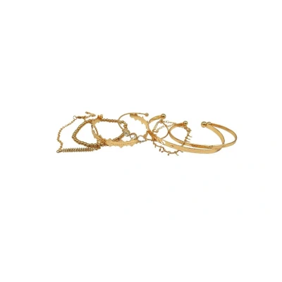 Afbeelding van CHARO 7 Delig Set Armbanden Diamanten Kristallen Kralen Goud Wit Modern Hip