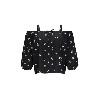 Afbeelding van QS Blouse, Dames, Maat: 32, Schwarz