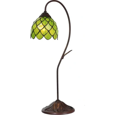 Afbeelding van Clayre &amp; Eef Groene Tafellamp Tiffany Ø 28*60 cm E14/max 1*40W 5LL 6045