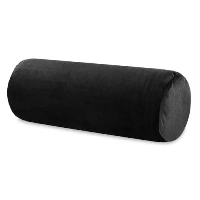 Afbeelding van Nekrolkussen met Visco Foam Velvet 40x15 cm kussenrol nekkussen nekrol kussen Zwart