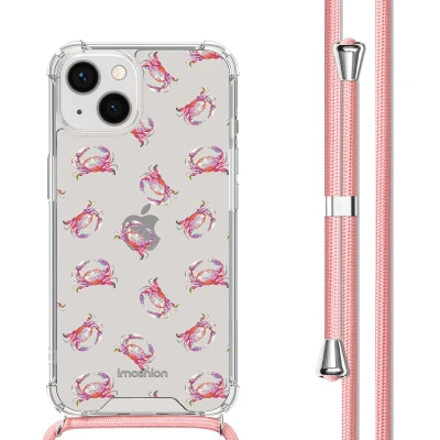 Afbeelding van Apple iPhone 13 Hoesje Kunststof iMoshion Softcase/Koordhoesje/Backcover Crab Watercolor Telefoonhoesje