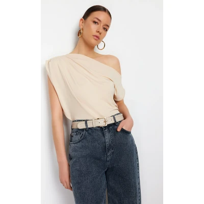 Afbeelding van Trendyol TWOSS24BZ00396 Volwassenen Vrouwen Steen XS