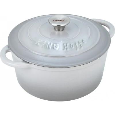 Afbeelding van Kinghoff 1520 gietijzeren braadpan Ø21 cm 2.4L grijs emaille
