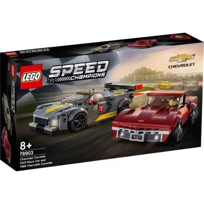 Afbeelding van LEGO Speed Champions Chevrolet Corvette C8.R Racewagen en 1968 76903