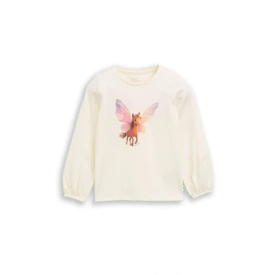 Afbeelding van TOM Tailor Langarm Longsleeve voor kinderen, Maat: 128/134, Wool white