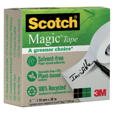 Afbeelding van Plakband Magic Tape A Greener Choice Ft 19 Mm X 30 M, Doos Met 1 Rolletje