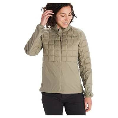 Afbeelding van Marmot Wm&#039;s Echo Featherless Hybrid, Geïsoleerde wandeljas, waterafstotende functionele jas, gewatteerde jas met voering, winddichte outdoorjas, Dames, Vetiver, M