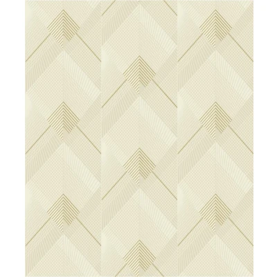 Afbeelding van Leen Bakker Dutch Wallcoverings Galactik Dessin Beige/goud 0,53x10,05m Behang Beige Vlies