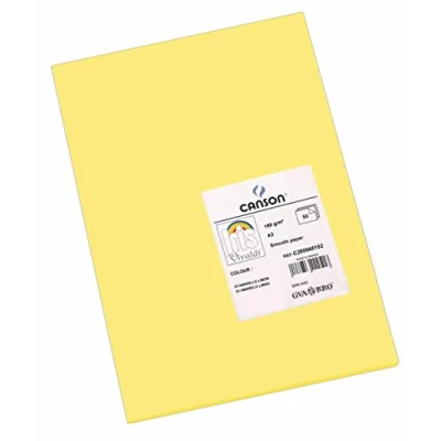Afbeelding van Canson Iris Vivaldi A3 185 gsm glad kleurenpapier stro geel (Pack van 50 vellen)