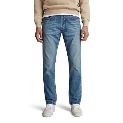 Afbeelding van G Star MOSA Straight leg jeans, Heren, Maat: 27x32, Faded blue pool