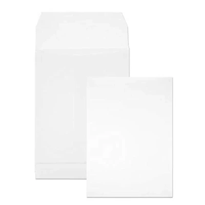 Afbeelding van Netuno 50 witte gevouw enveloppen B5 176x250mm 120g inhoud drukgevoelig zonder venster met onderste plooi voor brieven facturen