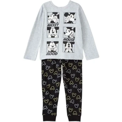 Afbeelding van Mickey Mouse pyjama maat 92 pyama grijs met zwart