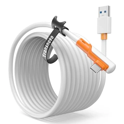 Afbeelding van TRANSNOVO link kabel compatibel met Quest 3 / 2 Pro/Pico 4 (RL1 5MW (A C White))
