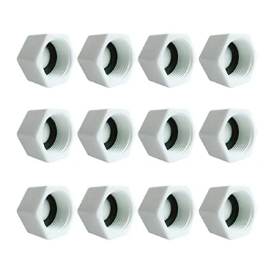 Afbeelding van HLIWS 12 stuks 3/4 inch BSP Afsluitdop,Schroefdraaddop Afsluitdop Met Slangsluitringen,Buisdop Zeskant,Voor Afdichting Waterpijp of Fitting (Vrouwelijk)