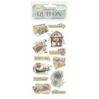 Afbeelding van Stamperia Venice City of Art Rub On 4x8,5 Inch Letters (DFLRB168)