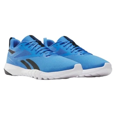 Afbeelding van Reebok Heren FLEXAGON Force 4 Trainingsschoenen, Kinetic Blauw/Zwart/Schoeisel Wit, 9.5 UK, Blauw Zwart Schoeisel 44 EU