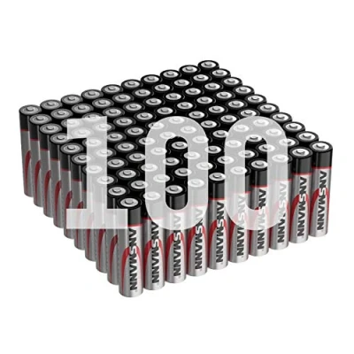 Afbeelding van Ansmann Batterijen AAA 100 stuks Alkaline Micro Batterij ideaal voor feeënverlichting, LED zaklamp, speelgoed, afstandsbediening, weerstation, radio, nachtlampje, klok