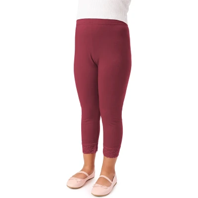 Afbeelding van Merry Style Meisjes Leggings Sport Vrijetijdsbroek Capri Katoen MS MS10 228 LE Wijnrood 158