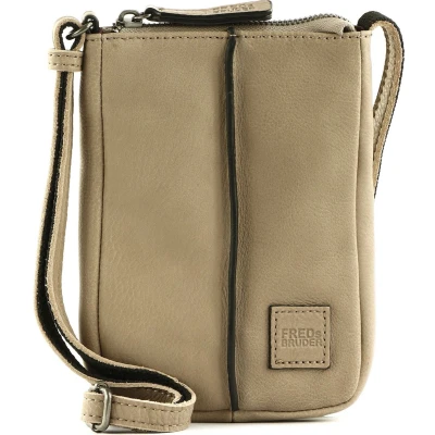Afbeelding van FREDsBRUDER Leren Schoudertas mobiele telefoon Airy Cellphone Bag Taupe