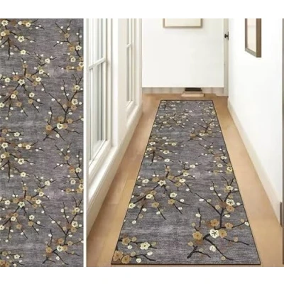 Afbeelding van ZUZEKU Loper, lang, keukentapijt, gang, antislip, moderne tapijtmatten, 70 x 280 cm, keuken, slaapkamer, eetkamer, polyester, per meter aanpasbaar