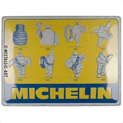 Afbeelding van Wandbord Garage Michelin Logo Evolution