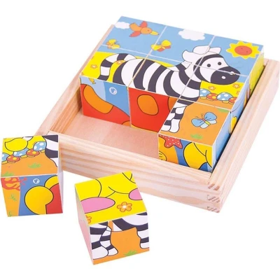 Afbeelding van Bigjigs Safari Kubus Puzzel