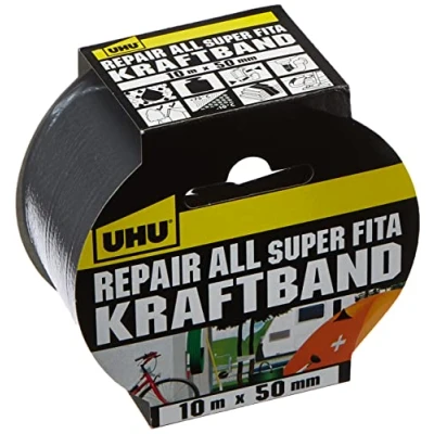 Afbeelding van UHU Sonstige Installationstechnik 48145 Textieltape Repair Zilver (l x b) 10 m 50 mm 1 stuk(s)