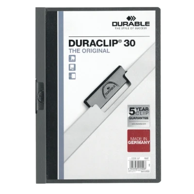 Afbeelding van Klemmap Durable Duraclip A4 3mm 30 vellen antraciet/grijs