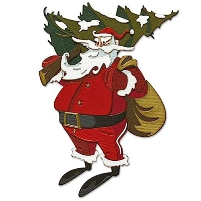 Afbeelding van Sizzix Thinlits Die Set 18PK Woodland Santa, Colorize 665573 Tim Holtz (09 21)