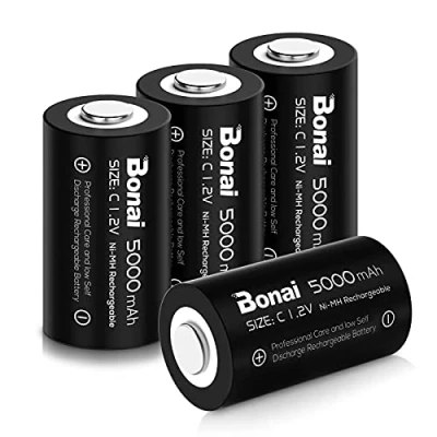 Afbeelding van BONAI C Oplaadbare Batterijen NiMH batterij oplaadbaar 5000mAh 1,2V cel met Lage Zelfontlading en Lange Levensduur hoge capaciteit Accu (4 stuks)
