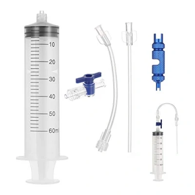 Afbeelding van Fiets Tubeless Tire Sealant Injector Spuit Kit, Inclusief en Presta Valve Core Removal Tool (60 ml)