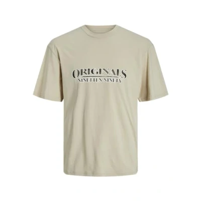 Afbeelding van JACK &amp; JONES JORGRAND Branding Tee SS Crew Neck BLK, fields of rye, S