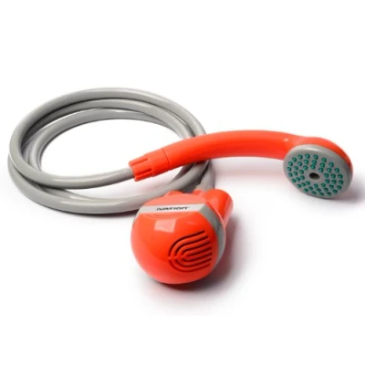 Afbeelding van Ivation Draagbare outdoor campingdouche, werkt op batterijen, compacte handdouche met oplaadbare campingdouche pomp, pompt water uit emmer in gelijkmatige, zachte douchestraal