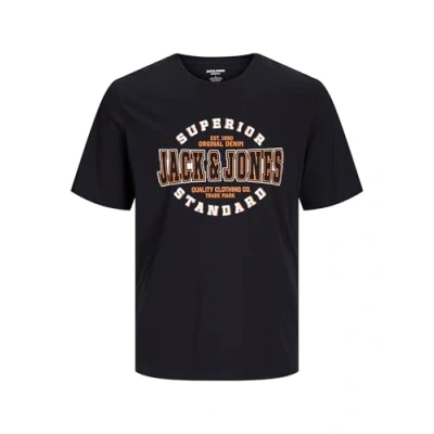 Afbeelding van JACK&amp;JONES PLUS JJELOGO Tee SS O Neck 2 COL AW24 S PLS, zwart, 3XL