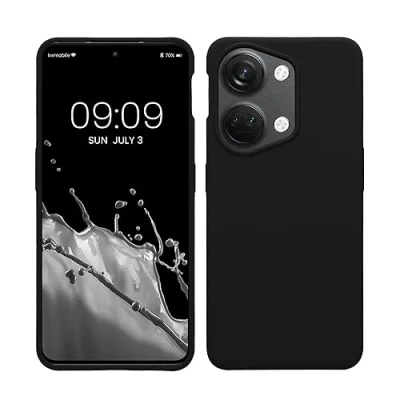 Afbeelding van kwmobile telefoonhoesje geschikt voor OnePlus Nord 3 5G Hoesje met siliconen coating Smartphone case in zwart
