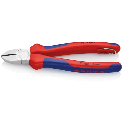 Afbeelding van Knipex 705180TBK Zijsnijtang met borghaak 180mm