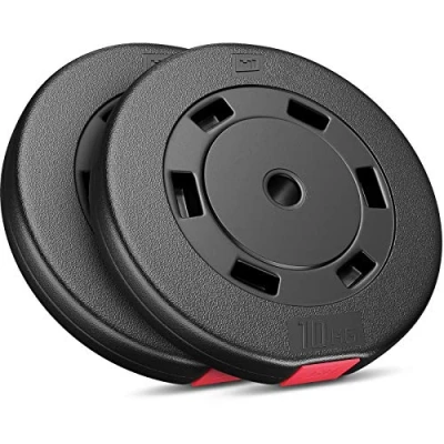 Afbeelding van Hop Sport 20 kg Halterschijven Set, Kunststof, 30 mm boring, Gewichtsschijven voor effectieve training in je Homegym, Gewichten 2x10