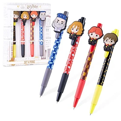 Afbeelding van Harry Potter Pen, 4 stuks nieuwigheid pennen, briefpapier sets voor kinderen