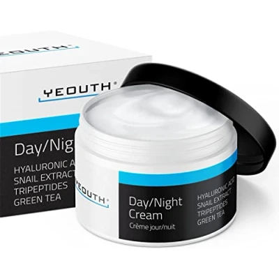 Afbeelding van YEOUTH Dag Nachtcrème Crème voor Het Gezicht, Gezichtscrème met Hyaluronzuur en Slakkenextract, Vochtinbrengende Tegen Rimpels Fijne Lijntjes, Huidverzorging 60g