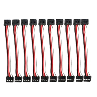 Afbeelding van Boladge 10 Stks 20CM Servo Verlengkabel Mannelijk naar Stekker Voor Futaba/JR Ontvanger